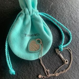 Tiffany & CO Blue Heart Tag Pendant